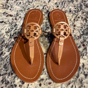 Tory Burch leather flip flops
